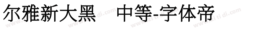 尔雅新大黑 中等字体转换